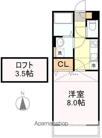 プリンスコート桜ヶ丘中央(1K/1階)の間取り写真