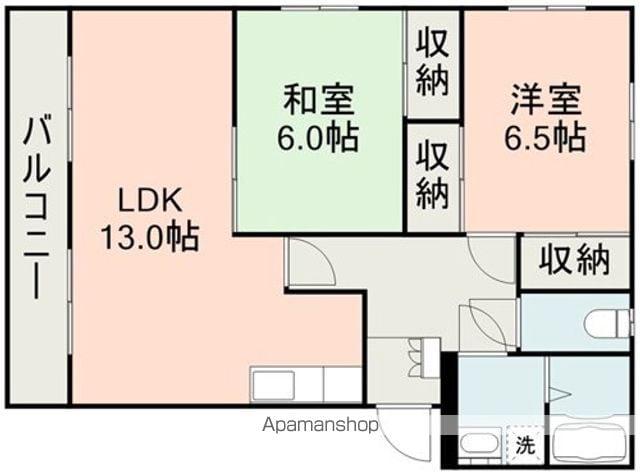 ピースヒル(2LDK/3階)の間取り写真