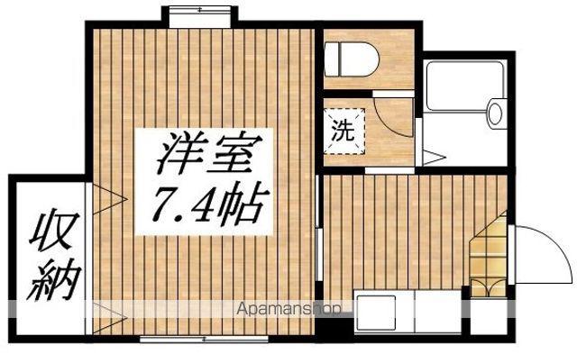 ヴィブレ立川(1K/2階)の間取り写真