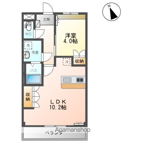 サンフィットフジマンA(1LDK/2階)の間取り写真
