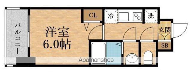 PRELIS鶴見緑地GRAN GARDERIA(1K/2階)の間取り写真