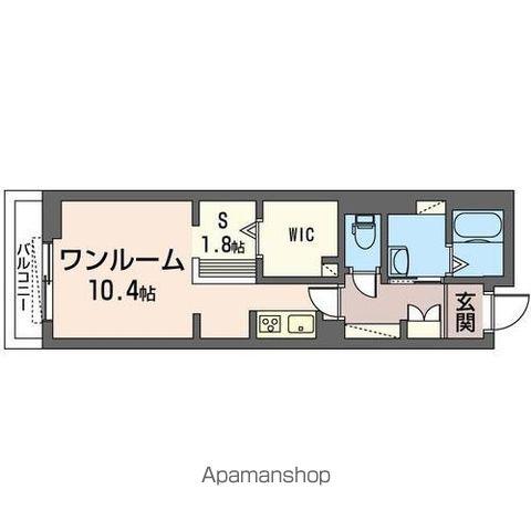 アイビー(ワンルーム/3階)の間取り写真