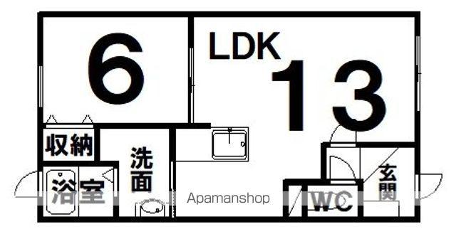 アマラントⅠ(1LDK/1階)の間取り写真
