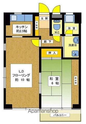 レスポワール武蔵野(1LDK/4階)の間取り写真