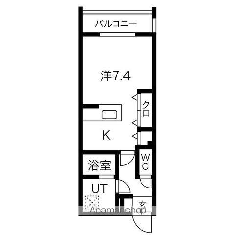MFレジデンス南郷18(1K/4階)の間取り写真