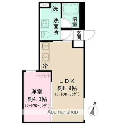 ベラ・カーサ大岡山(1LDK/4階)の間取り写真