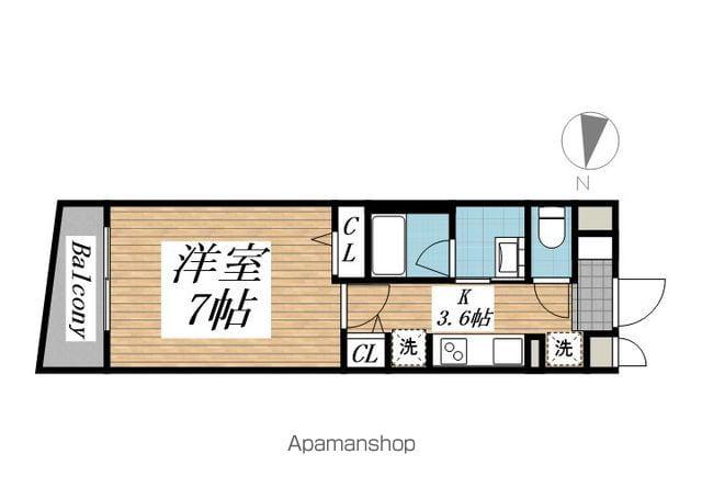 クリオ ラモード学芸大学Ⅱ(1K/3階)の間取り写真