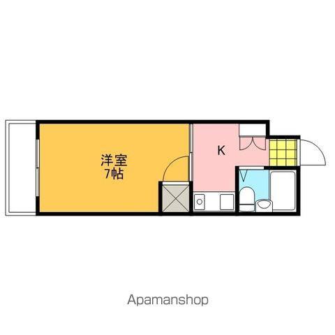 ハイツたかす(1K/1階)の間取り写真