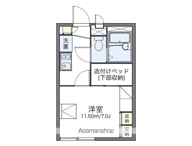 レオパレス雅(1K/1階)の間取り写真