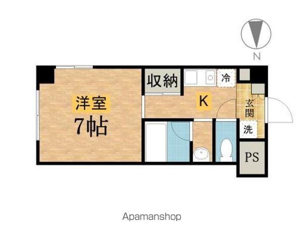 メゾンボヌール(ワンルーム/1階)の間取り写真