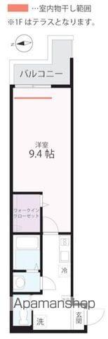 ハーミットクラブハウス横浜桜木町南(1K/1階)の間取り写真