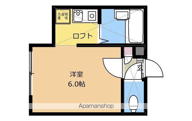 カサレアA(ワンルーム/2階)の間取り写真