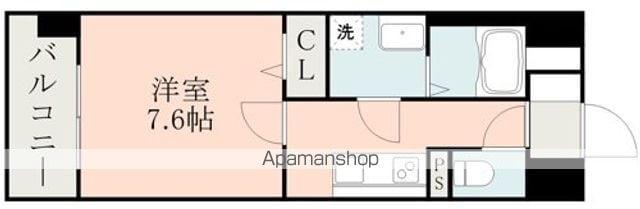 S-RESIDENCE熊本駅前(1K/4階)の間取り写真