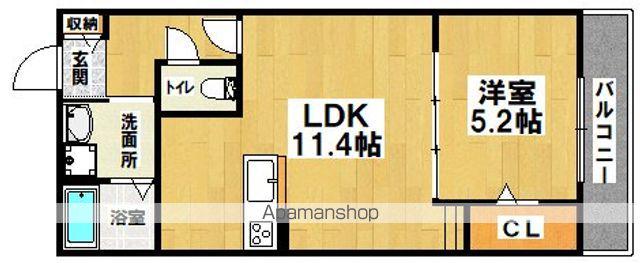 サニーコート三宝(1LDK/2階)の間取り写真