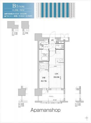 グランフォーレ千早プレミア(1LDK/11階)の間取り写真