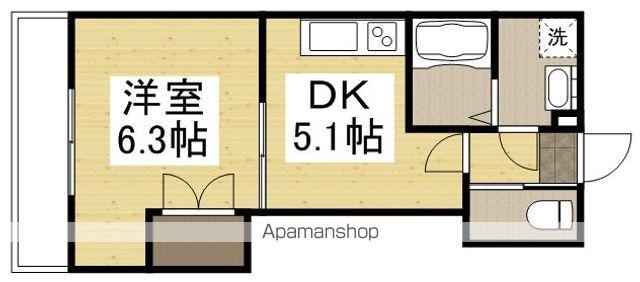 GRAND ETERNA岡山 2(1DK/6階)の間取り写真