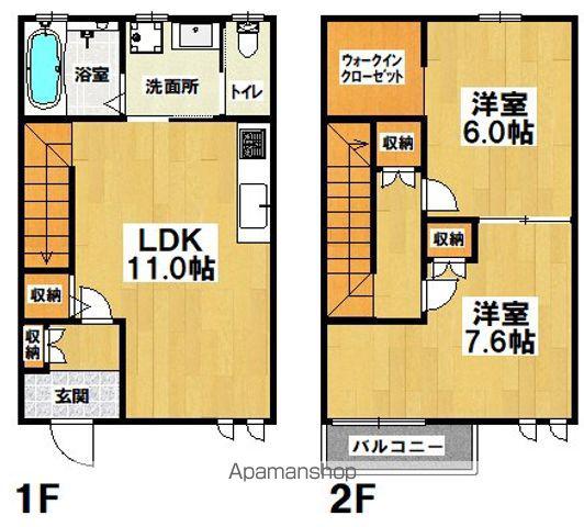 三国ヶ丘RESIDENCE(2LDK/1階)の間取り写真
