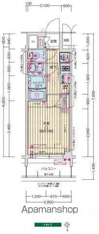 プレサンス葵デュリス(1K/11階)の間取り写真