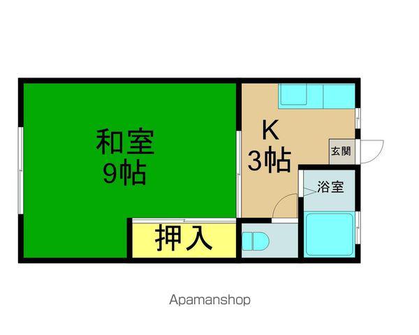 マリンパーク(1K/2階)の間取り写真