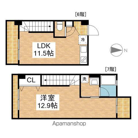 ANNEX・IZUMI(1LDK/6階)の間取り写真