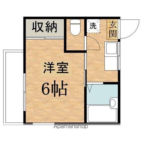 メゾンドール(1K/2階)の間取り写真