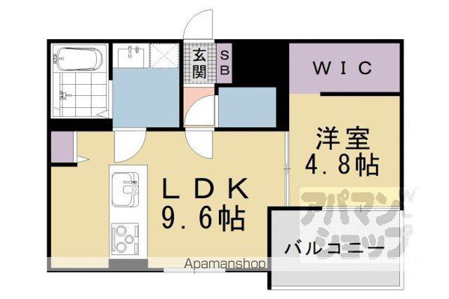 COCOWA LE HAL(1LDK/3階)の間取り写真