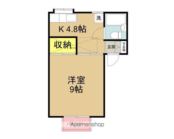 コーポ紅花7(1K/1階)の間取り写真