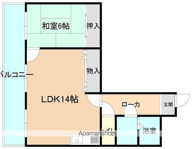 ノースシテイ21(1LDK/4階)の間取り写真