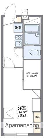 レオパレスバラの妖精(1K/1階)の間取り写真