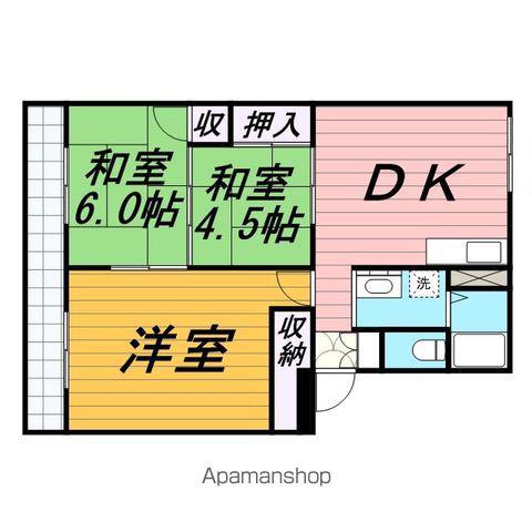 レジオン松戸(3DK/3階)の間取り写真
