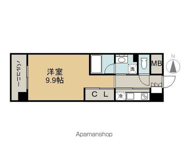 エスペランサ上前津(ワンルーム/10階)の間取り写真