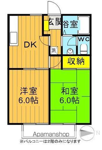 シャトレ本宮(2DK/2階)の間取り写真