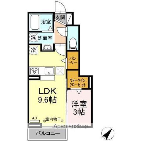 ラフィネ(1LDK/1階)の間取り写真