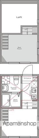 ハーモニーテラス富士見台(ワンルーム/1階)の間取り写真
