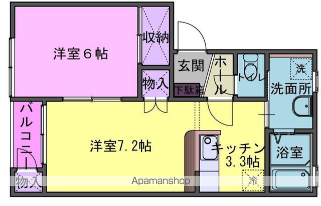 エクセルシア(1LDK/2階)の間取り写真