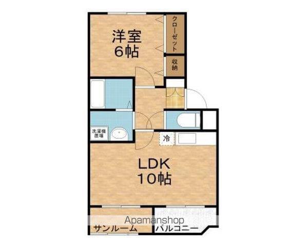 グリーンポート・YK(1LDK/1階)の間取り写真