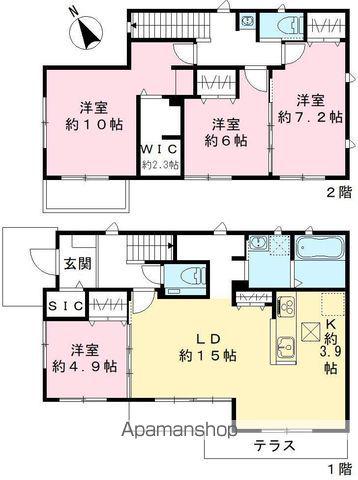 つくばエクスプレス 万博記念公園駅(茨城) 徒歩53分 2階建 築1年(4LDK)の間取り写真