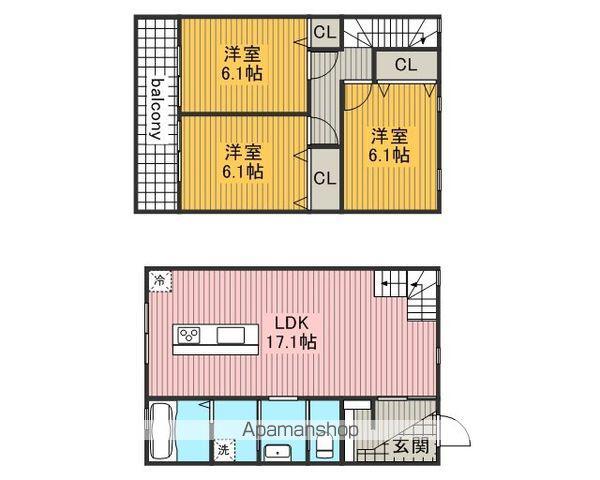 CASITA上重原(3LDK)の間取り写真