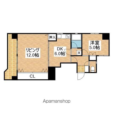 パークサイド鶴舞(1LDK/6階)の間取り写真