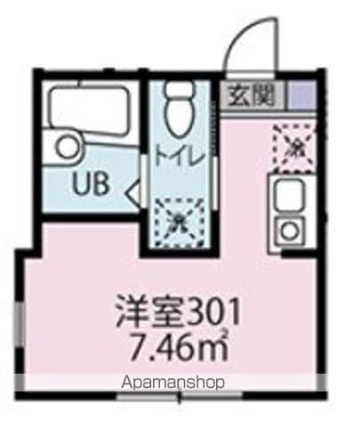 大倉山AP(1K/3階)の間取り写真