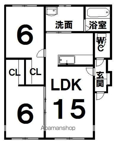 INSIEME(2LDK/1階)の間取り写真