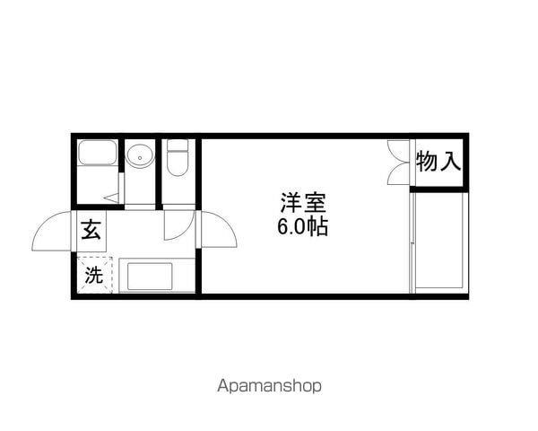 ドリームハイツ1号館(1K/2階)の間取り写真