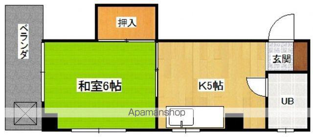 はいしげビル(1DK/3階)の間取り写真