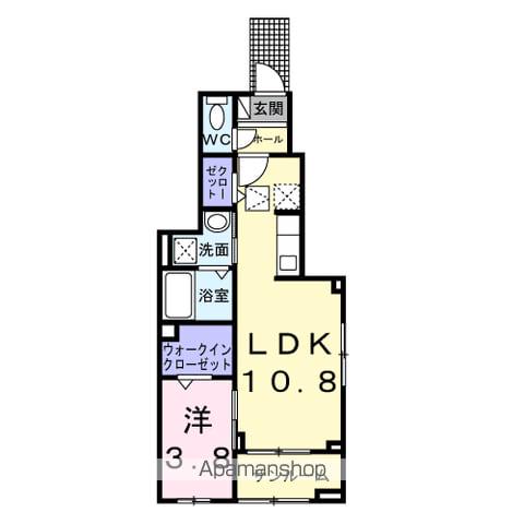 ヴェルドミール(1LDK/1階)の間取り写真