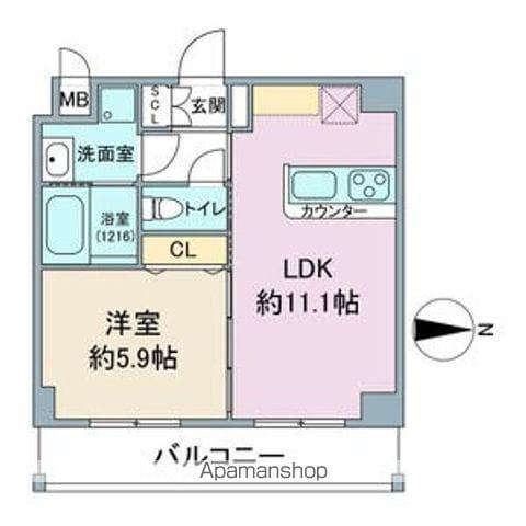 クレールシティ御器所(1LDK/5階)の間取り写真