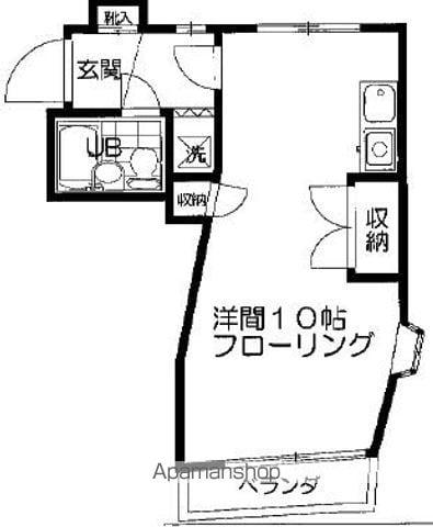 楢木マンション(ワンルーム/1階)の間取り写真
