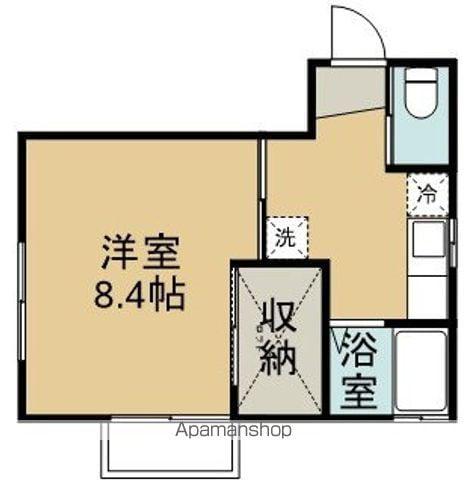 スプリングヒルズ(1K/1階)の間取り写真