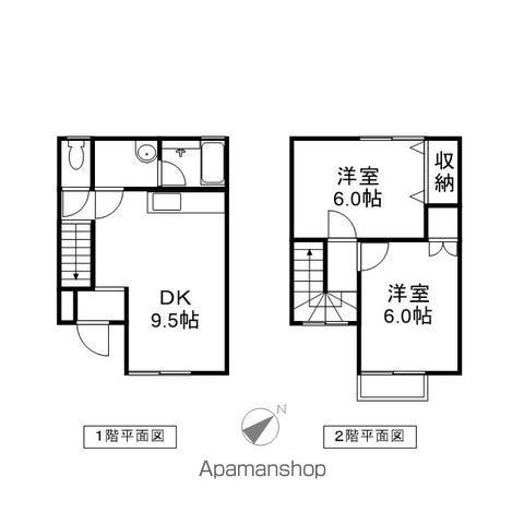 メゾネットさくら D(2DK)の間取り写真