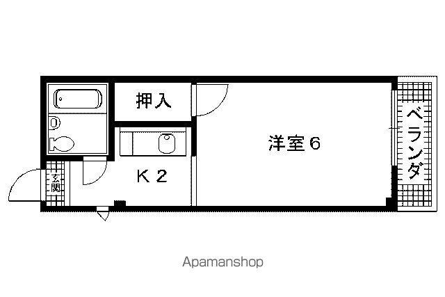 メゾン大山(1K/3階)の間取り写真