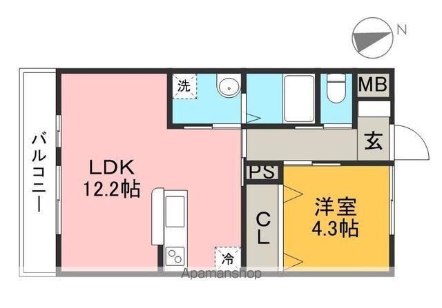 スライヴプレイス(1LDK/2階)の間取り写真